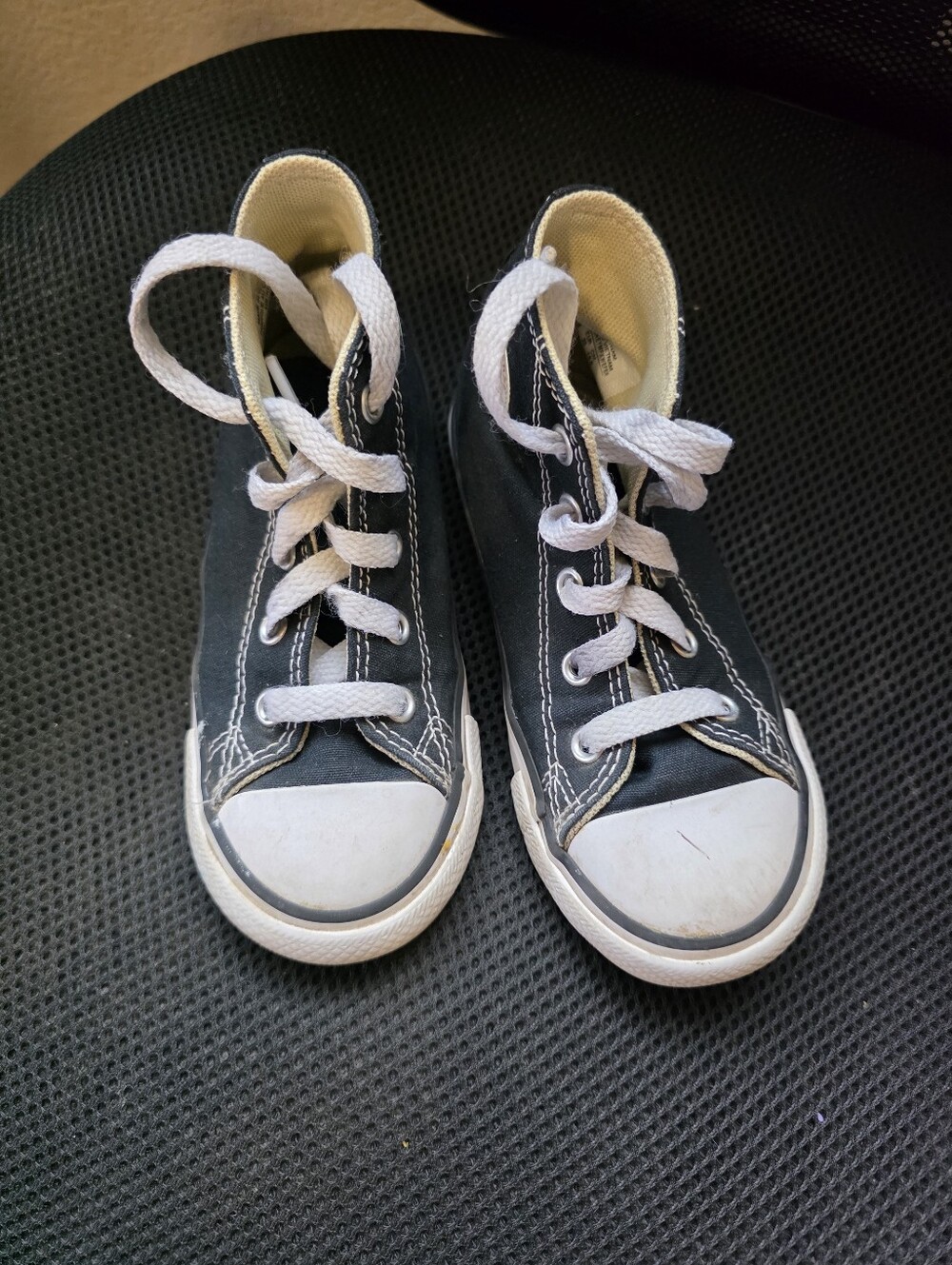 Toddler Converse All Star High Top Sneakers - Black & White Size 9C